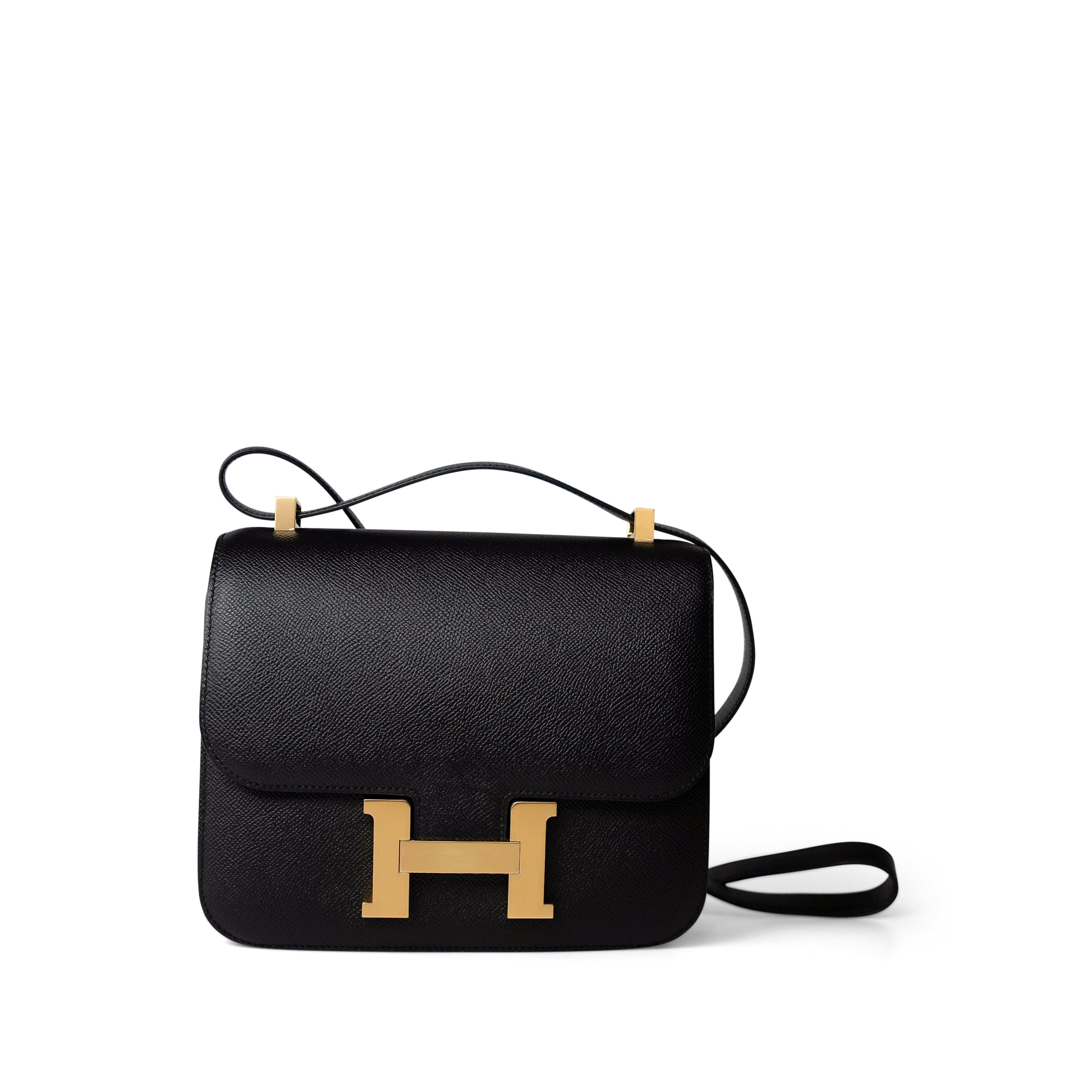 Hermes Handbag Black Constance 24 Black Epsom Gold Plated C Stamp -Knockoff
