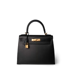 Hermes Handbag Black Kelly 28 Black Epsom Gold Plated B Stamp -Knockoff
