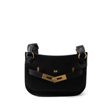 Hermes Handbag Black Mini Jypsiere Black Evergrain Calfskin w/ Wooly Strap Gold Plated B Stamp -Knockoff
