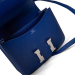 Hermes Handbag Blue / Constance Constance 18 7T Bleu Electrique Chèvre Leather Palladium Plated U Stamp -Knockoff
