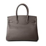 Hermes Handbag Brown Birkin 30 Etain (Greige) Veau Epsom Leather Gold Plated Hardware A Stamp -Knockoff
