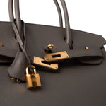 Hermes Handbag Brown Birkin 30 Etain (Greige) Veau Epsom Leather Gold Plated Hardware A Stamp -Knockoff
