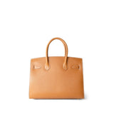 Hermes Handbag Brown Birkin Sellier 30 Natural Sable Vache Naturelle Grainée Gold Plated D Stamp -Knockoff
