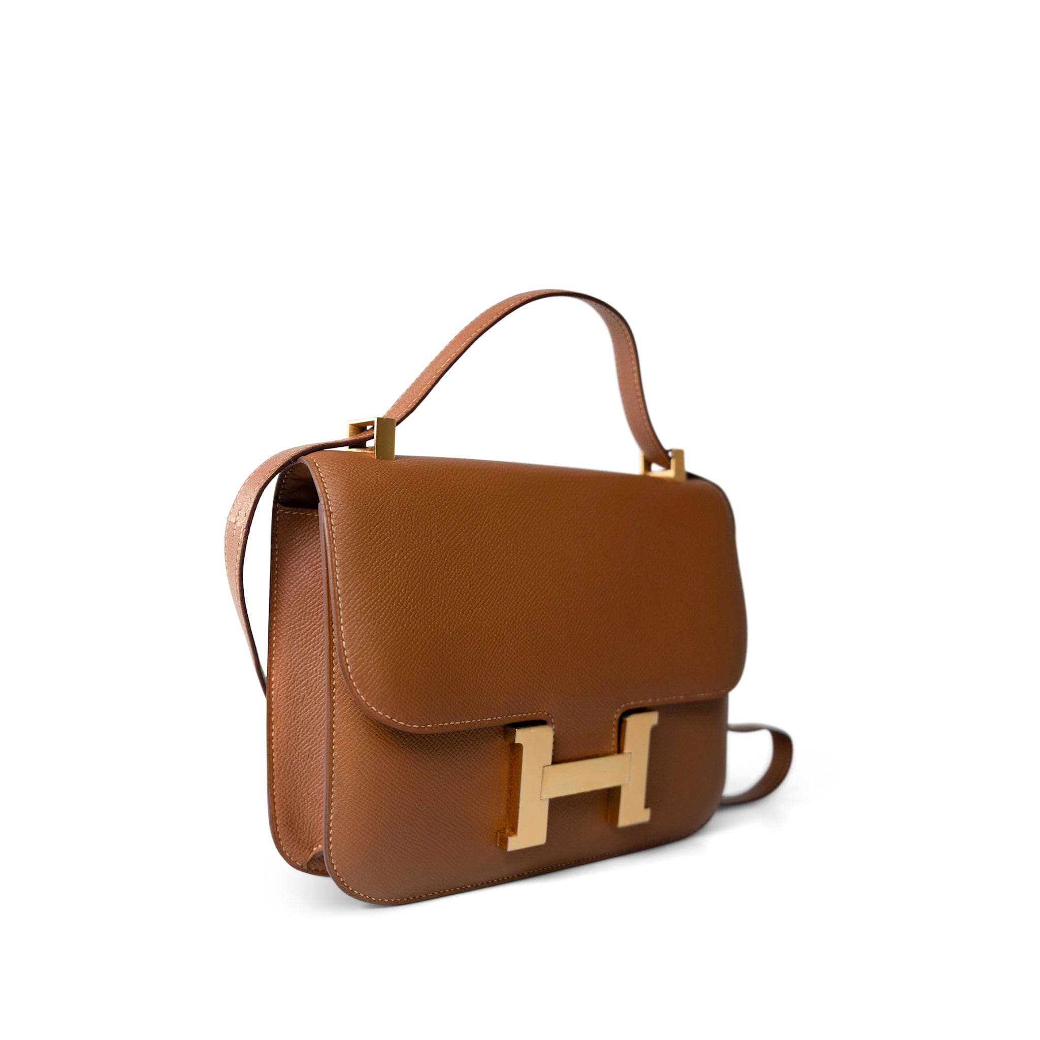 Hermes Handbag Brown Constance 23 Gold Veau Epsom Leather Gold Plated Hardware -Knockoff
