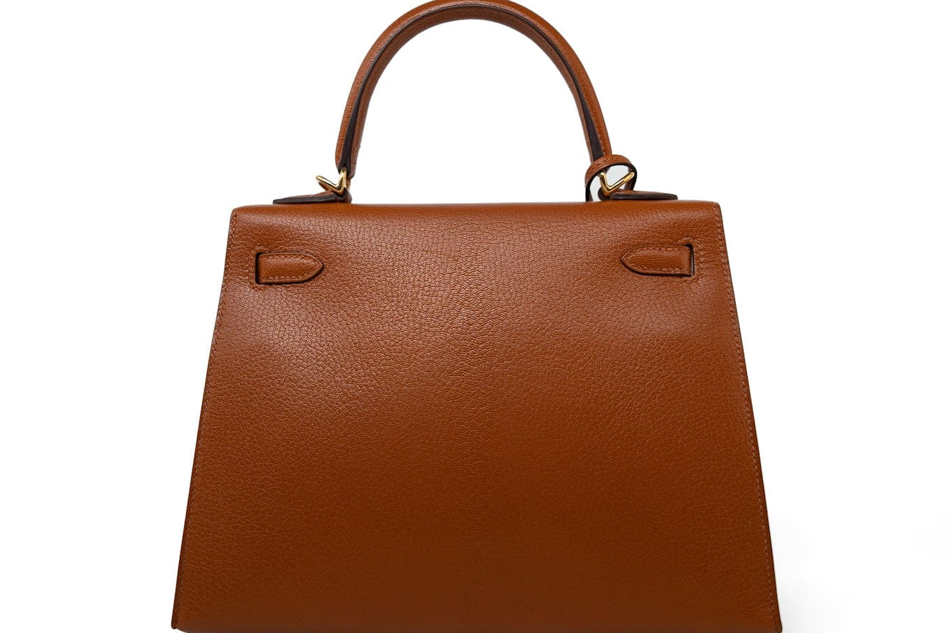 Hermes Handbag Brown Kelly 25 Pain d’Epice Chèvre Mysore Goatskin Gold Plated Hardware Y Stamp -Knockoff
