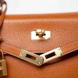 Hermes Handbag Brown Kelly 25 Pain d’Epice Chèvre Mysore Goatskin Gold Plated Hardware Y Stamp -Knockoff
