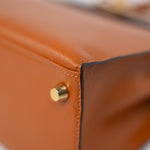 Hermes Handbag Brown Kelly 25 Pain d’Epice Chèvre Mysore Goatskin Gold Plated Hardware Y Stamp -Knockoff
