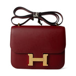 Hermes Handbag Constance / Red Constance 18 Rouge Grenat Veau Epsom Leather Gold Plated A Stamp -Knockoff
