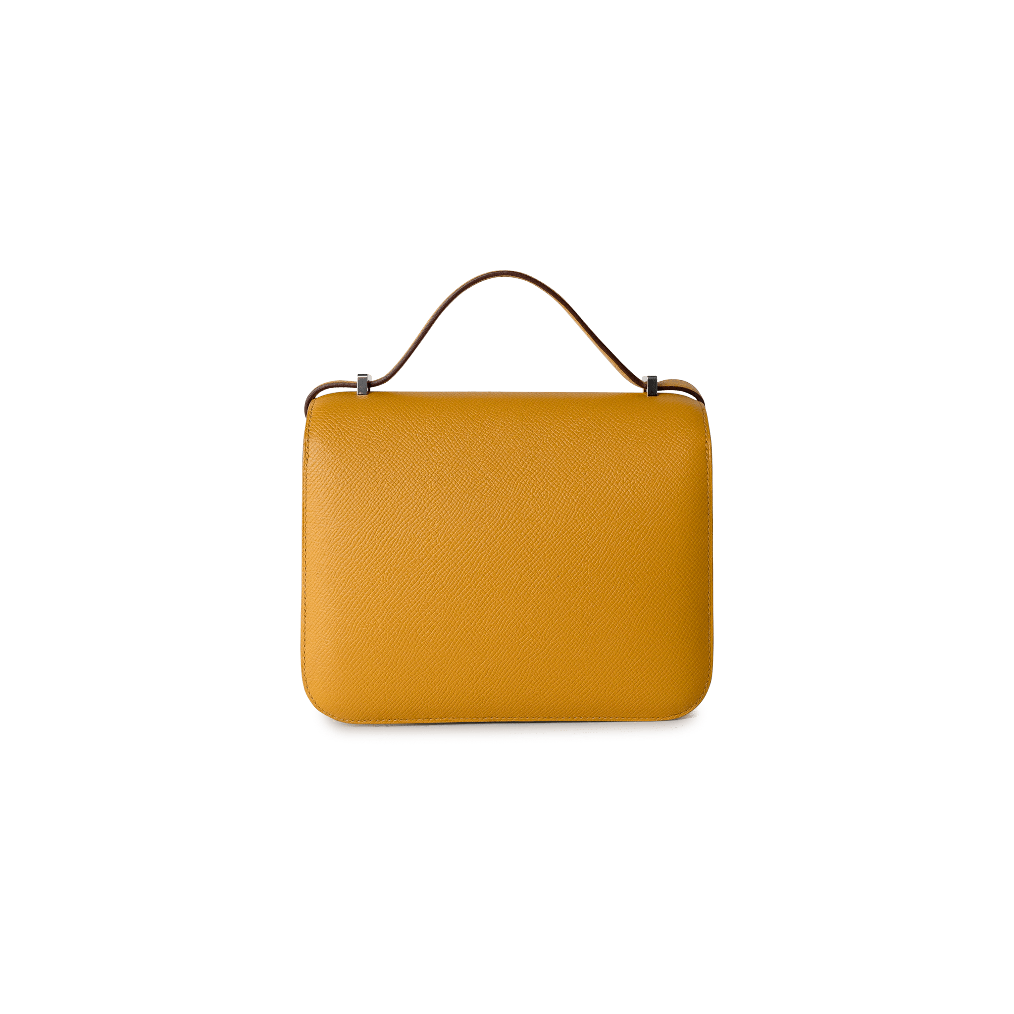 Hermes Handbag Constance / Yellow Hermes Constance 18 Jaune Ambre (Amber Yellow) Palladium Plated Hardware C Stamp -Knockoff
