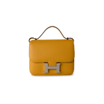 Hermes Handbag Constance / Yellow Hermes Constance 18 Jaune Ambre (Amber Yellow) Palladium Plated Hardware C Stamp -Knockoff
