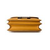 Hermes Handbag Constance / Yellow Hermes Constance 18 Jaune Ambre (Amber Yellow) Palladium Plated Hardware C Stamp -Knockoff
