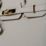 Hermes Handbag Cream Birkin 30 Beton Veau Togo Leather Gold Plated U Stamp 2022 -Knockoff
