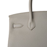 Hermes Handbag Cream Birkin 30 Beton Veau Togo Leather Gold Plated U Stamp 2022 -Knockoff
