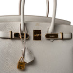 Hermes Handbag Cream Birkin 30 Beton Veau Togo Leather Gold Plated U Stamp 2022 -Knockoff
