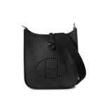 Hermes Handbag Evelyne / Black Taurillon Clemence Evelyne TPM Black w/ Palladium Hardware -Knockoff
