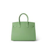 Hermes Handbag Green Birkin Sellier 30 Vert Criquet Epsom Gold Plated Y Stamp -Knockoff
