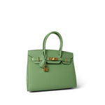 Hermes Handbag Green Birkin Sellier 30 Vert Criquet Epsom Gold Plated Y Stamp -Knockoff
