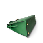 Hermes Handbag Green Kelly Sellier 32 Green Courchevel Gold Plated (U) Stamp -Knockoff
