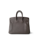 Hermes Handbag Grey (Sold) Birkin 25 Etain Clemence Gold Plated O Square Stamp -Knockoff
