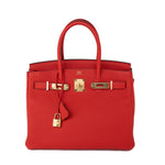 Hermes Handbag Hermes Birkin 30 Rouge de Coeur Togo D Stamp -Knockoff
