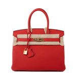 Hermes Handbag Hermes Birkin 30 Rouge de Coeur Togo D Stamp -Knockoff
