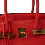 Hermes Handbag Hermes Birkin 30 Rouge de Coeur Togo D Stamp -Knockoff
