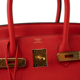 Hermes Handbag Hermes Birkin 30 Rouge de Coeur Togo D Stamp -Knockoff
