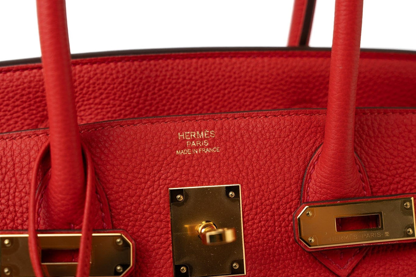 Hermes Handbag Hermes Birkin 30 Rouge de Coeur Togo D Stamp -Knockoff
