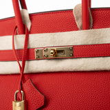 Hermes Handbag Hermes Birkin 30 Rouge de Coeur Togo D Stamp -Knockoff
