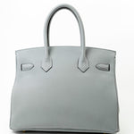 Hermes Handbag Hermes Birkin 30 Togo Blue Glacier Gold Plated -Knockoff
