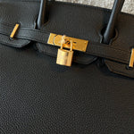 Hermes Handbag Hermes Birkin 30 Veau Togo Leather Black Gold Plated 2022 U -Knockoff
