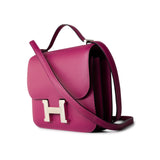 Hermes Handbag Hermes Constance 18 Rose Pourpre Chèvre Leather Palladium Hardware -Knockoff
