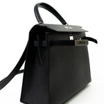 Hermes Handbag Hermes Kelly 25 Black Veau Epsom Leather Palladium Plated 2021 Z -Knockoff
