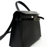 Hermes Handbag Hermes Kelly 25 Black Veau Epsom Leather Palladium Plated 2021 Z -Knockoff
