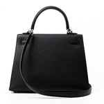 Hermes Handbag Hermes Kelly 25 Black Veau Epsom Leather Palladium Plated 2021 Z -Knockoff
