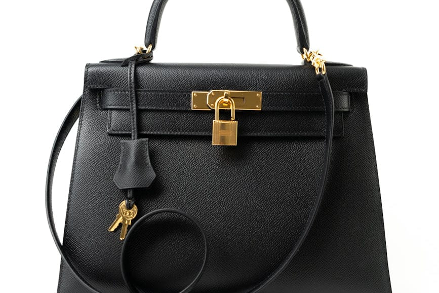 Hermes Handbag Hermes Kelly 28 Veau Epsom Leather Black with Gold Plated Hardware 2019 D -Knockoff
