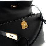 Hermes Handbag Hermes Kelly 28 Veau Epsom Leather Black with Gold Plated Hardware 2019 D -Knockoff
