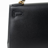 Hermes Handbag Hermes Kelly 28 Veau Epsom Leather Black with Gold Plated Hardware 2019 D -Knockoff
