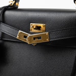 Hermes Handbag Hermes Kelly 28 Veau Epsom Leather Black with Gold Plated Hardware 2019 D -Knockoff
