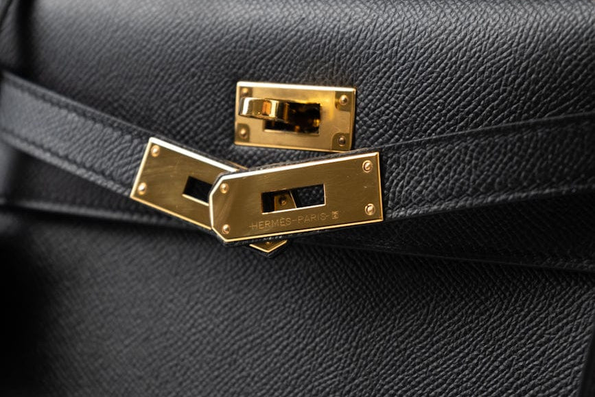 Hermes Handbag Hermes Kelly 28 Veau Epsom Leather Black with Gold Plated Hardware 2019 D -Knockoff
