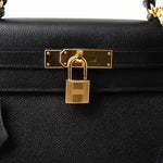 Hermes Handbag Hermes Kelly 28 Veau Epsom Leather Black with Gold Plated Hardware 2019 D -Knockoff
