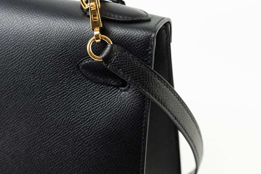 Hermes Handbag Hermes Kelly 28 Veau Epsom Leather Black with Gold Plated Hardware 2019 D -Knockoff
