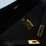 Hermes Handbag Hermes Kelly 32 Courchevel Chocolat Gold -Knockoff
