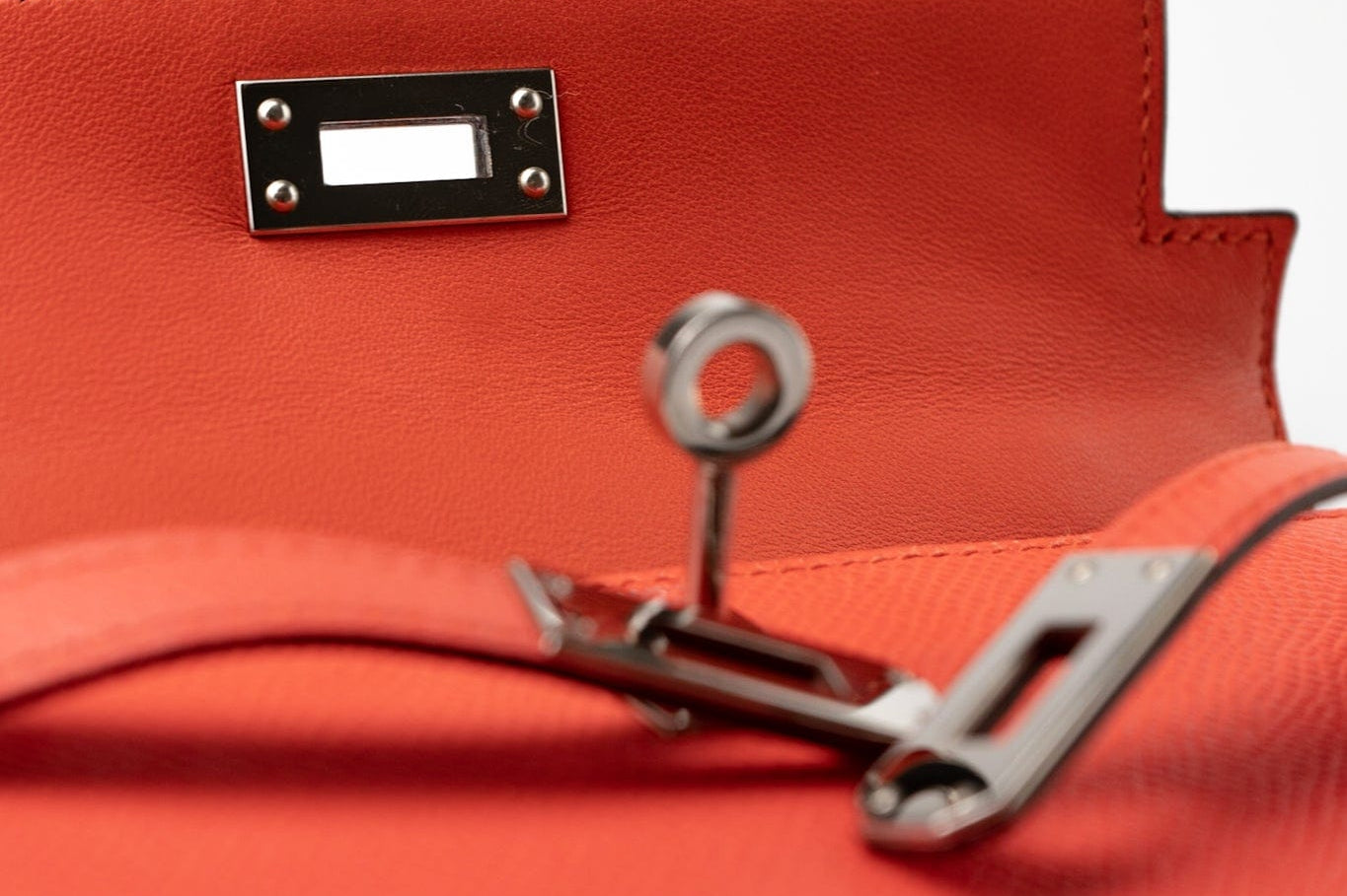 Hermes Handbag Hermes Kelly Mini II Rose Texas Veau Epsom Leather Palladium plated 2021 Z -Knockoff
