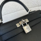 Hermes Handbag Hermes Kelly Sellier 25 Bleu Indigo Veau Epsom Leather Palladium Plated 2020 Y -Knockoff
