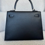 Hermes Handbag Hermes Kelly Sellier 25 Bleu Indigo Veau Epsom Leather Palladium Plated 2020 Y -Knockoff
