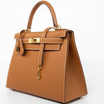 Hermes Handbag Hermes Kelly Sellier 28 Veau Epsom Leather Gold with Gold Plated Hardware 2022 Z -Knockoff
