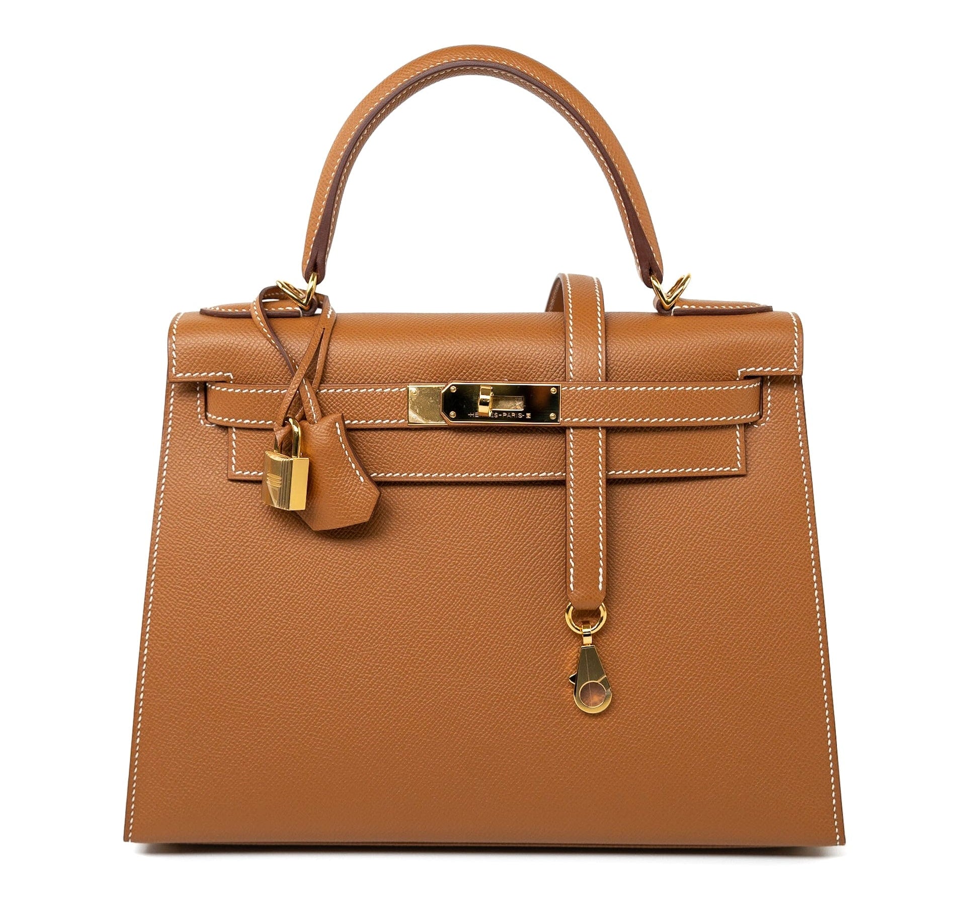 Hermes Handbag Hermes Kelly Sellier 28 Veau Epsom Leather Gold with Gold Plated Hardware 2022 Z -Knockoff
