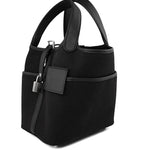 Hermes Handbag Hermès Picotin Cargo 18 Black Swift and Toile Canvas Palladium Hardware -Knockoff
