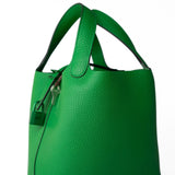 Hermes Handbag Hermes Picotin Lock PM So Green Bamboo Clemence -Knockoff
